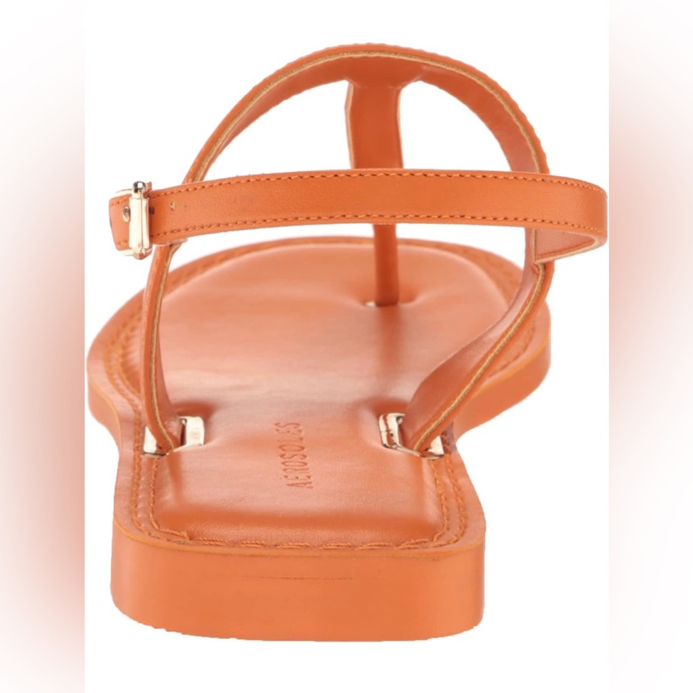 NIB $129 MSRP Aerosoles Women’s Cherry Flat Sandals in Mandarin Orange Size 5.5 - Picture 4 of 10